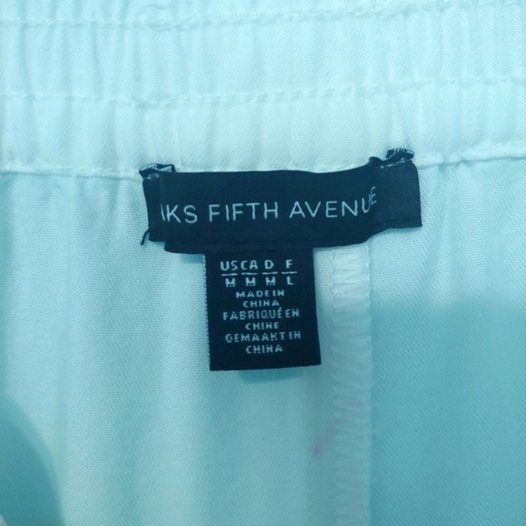 SAKS Fifth Avenue Women's Wide-Leg Smocked Culottes in White - Picture 11 of 12